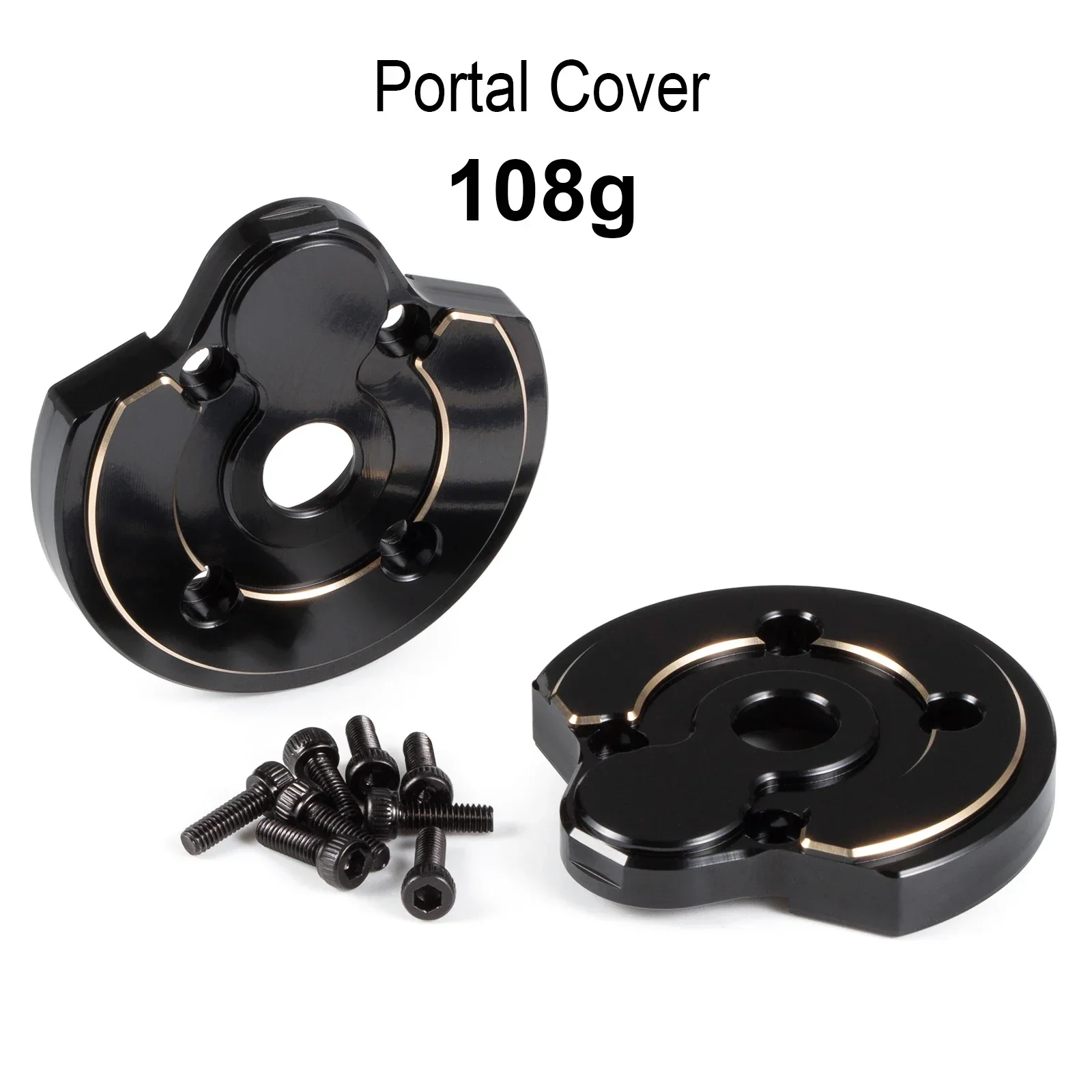 Jointures de portail en laiton de 296g et jeu de poids de couverture pour axe de portail Axial 1/10 