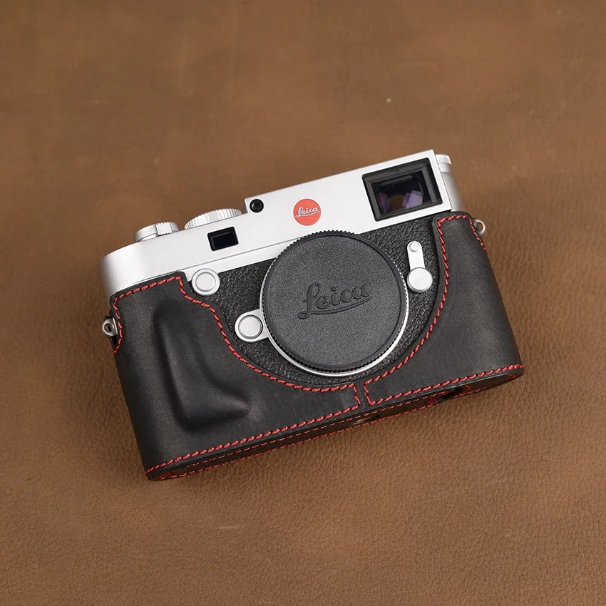 

Handmade Genuine Real Leather Camera Half Case Bag Cover for Leica M10 M10M M10P M10R With Free Leather Wrist Strap