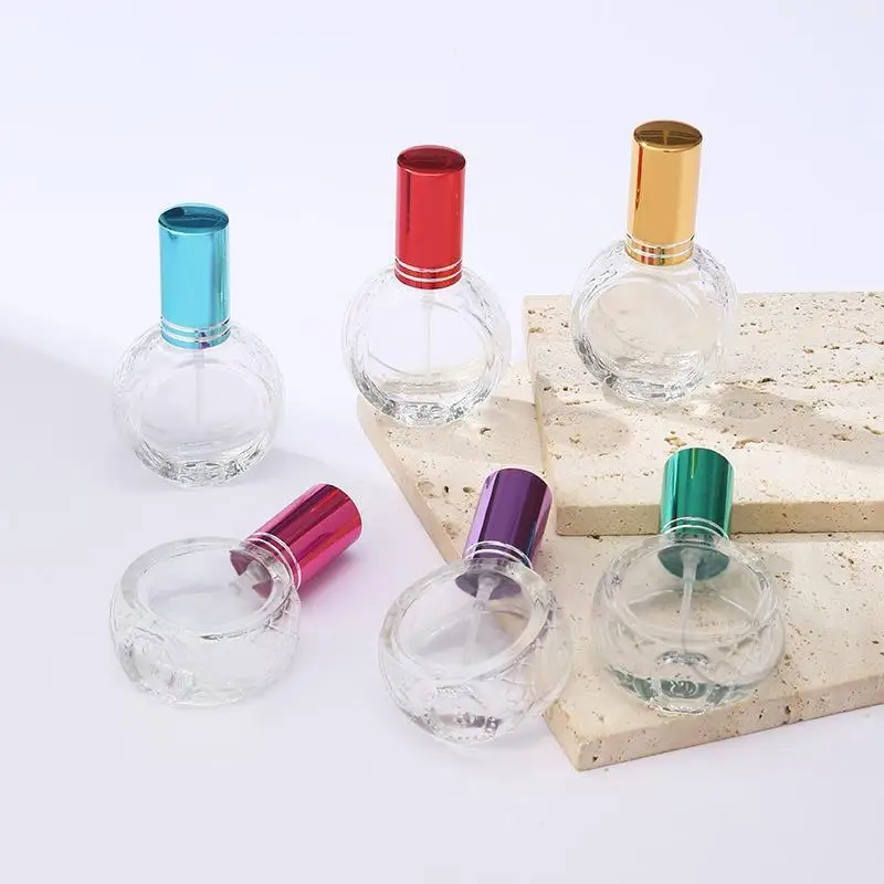 12ml Round Glass Perfume Bottle Transparent Empty Spray Fragrance Bottles Atomizer Refillable Spray Atomizer