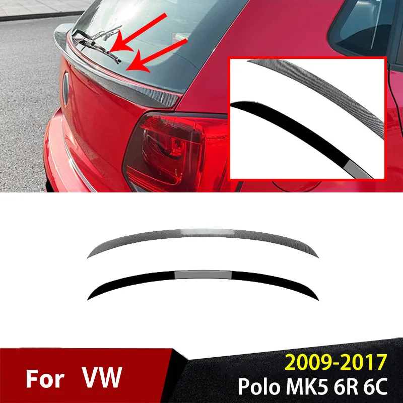 

Rear Roof Spoilers Wings Accessories For Volkswagen Polo MK5 6R 6C 2009 2010 2012 2013 2014 2015 2016 2017 Car Exterior Bodykit