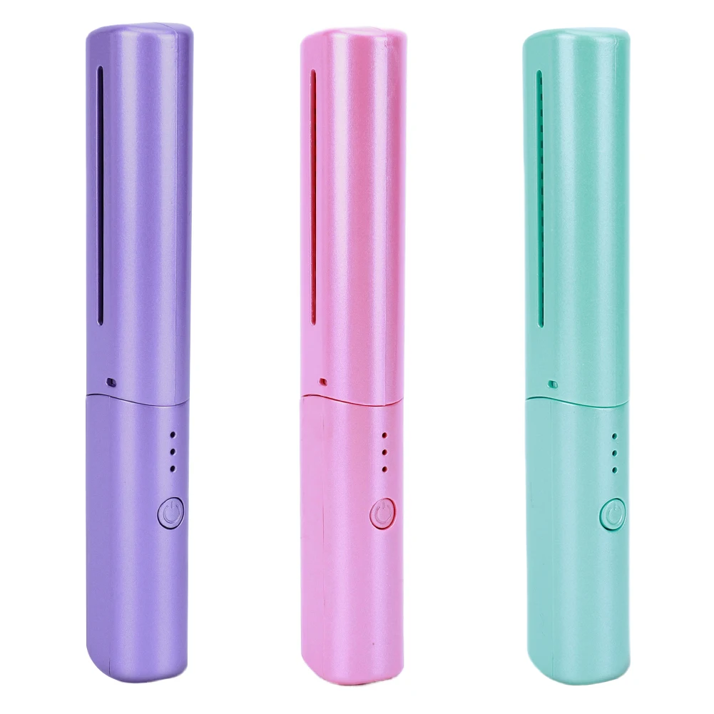 

Portable Hair Straightener Cordless Hair Straightener Fast Heating Mini Hair Hot Comb USB Rechargeable 1200mAh for Home Travel