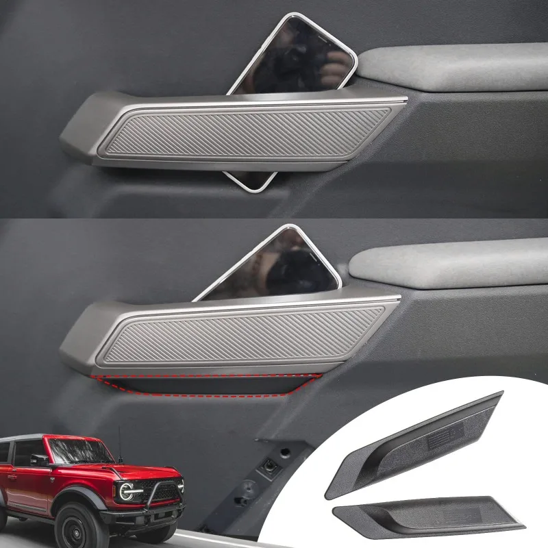 

1PCS Organizer Tray Front Rear Door Handle Storage Box for Ford Bronco 4-door 2021-2023 Car Accessories Stowing Tidying Black