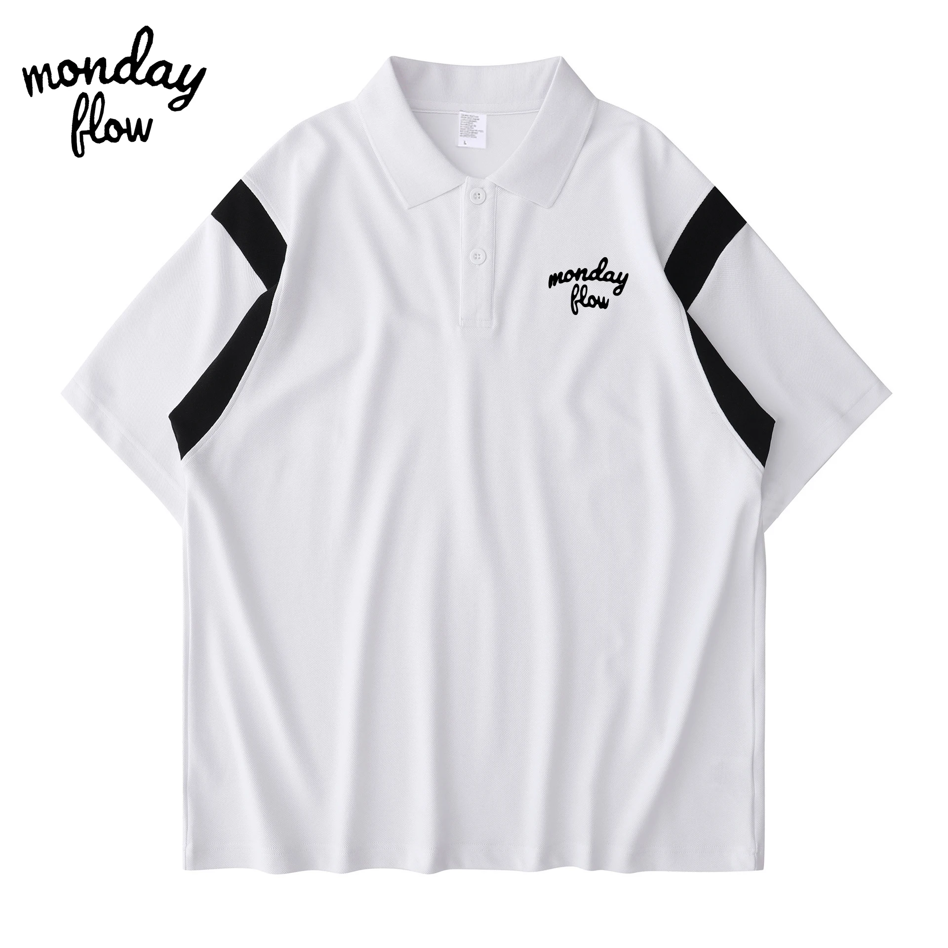 Monday Flow Heren Sport Snel Droog Golfpak Slim Fit Korte Mouw Polo Hals Golfshirt Nieuwe Aankomst Golfshirts Voor Dames