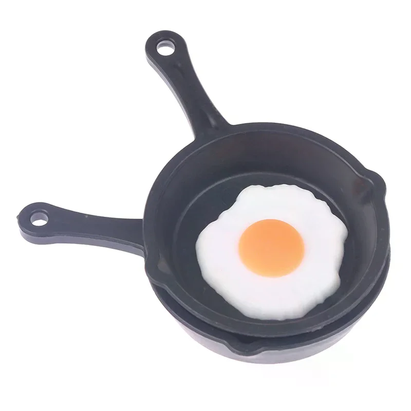 1:12 Dollhouse Miniature Frying Egg Pans for Dolls House Cooking Ware Play Kitchen Toy Accessories