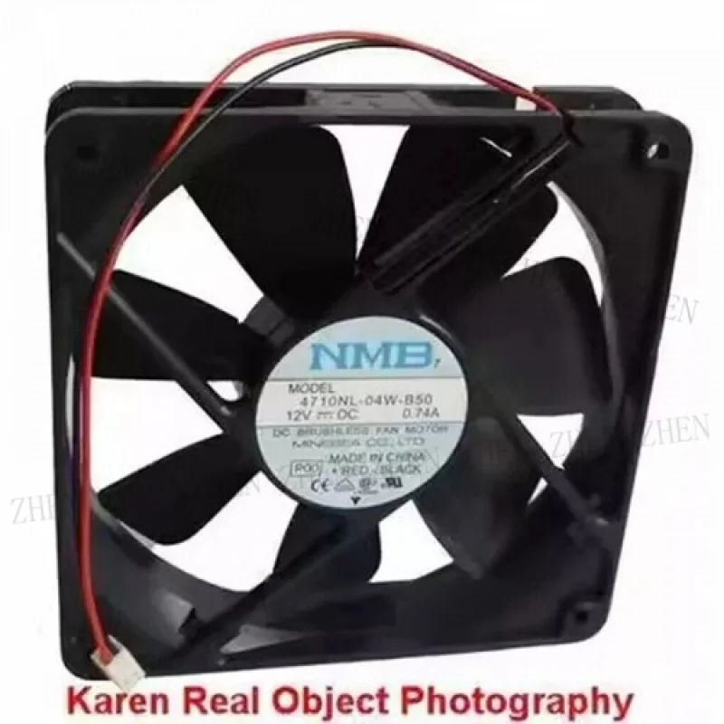 Y 1pc For NMB 4710NL-04W-B50 12V 0.74A 12CM 12025 2-wire Double Ball Cooling Fan