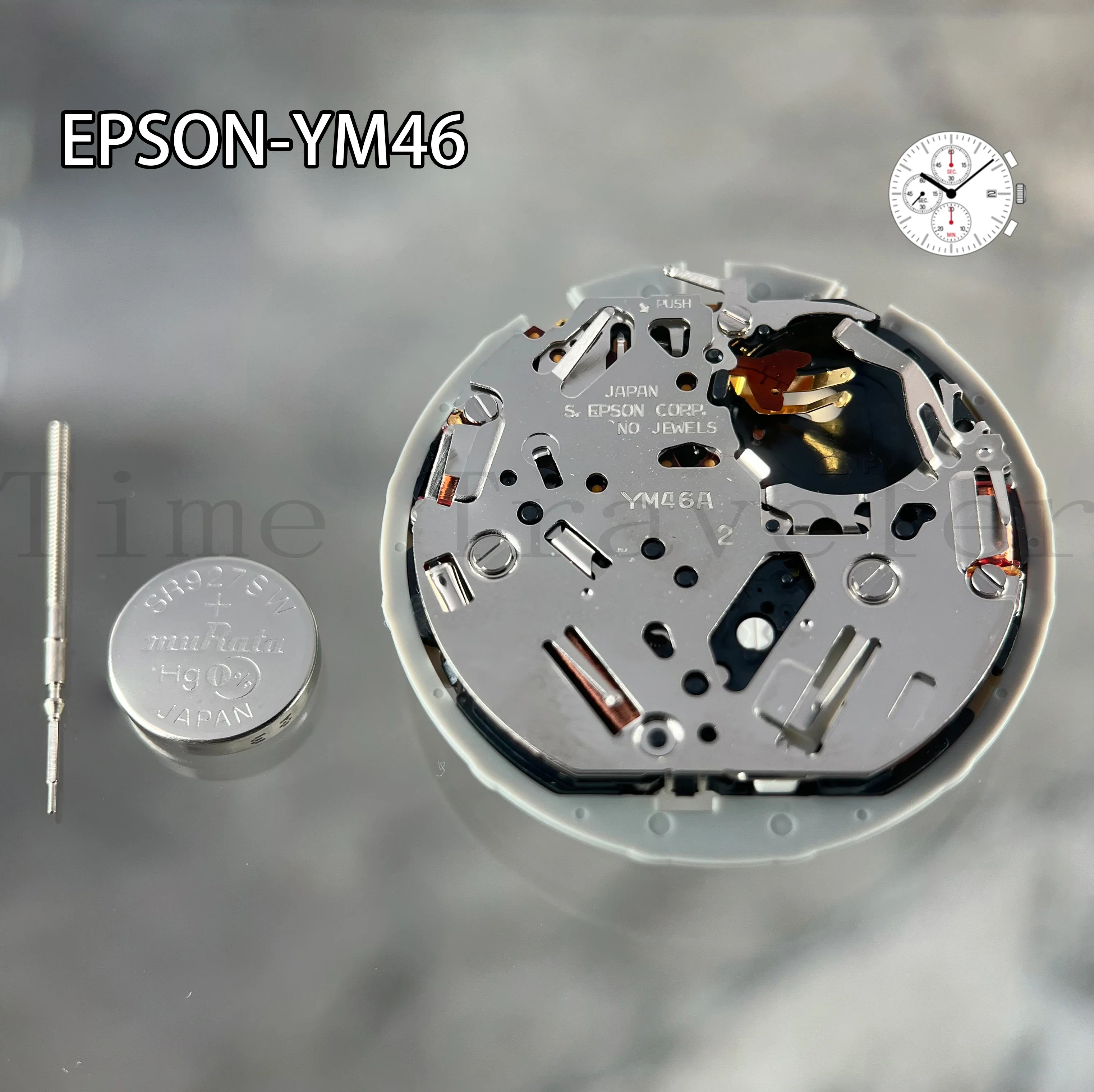 YM46 ruch Epson YM46-3 ruch serii YM46A ruch kwarcowy 6,9,12 mały rozmiar sekundy: 12 ''w 3:00