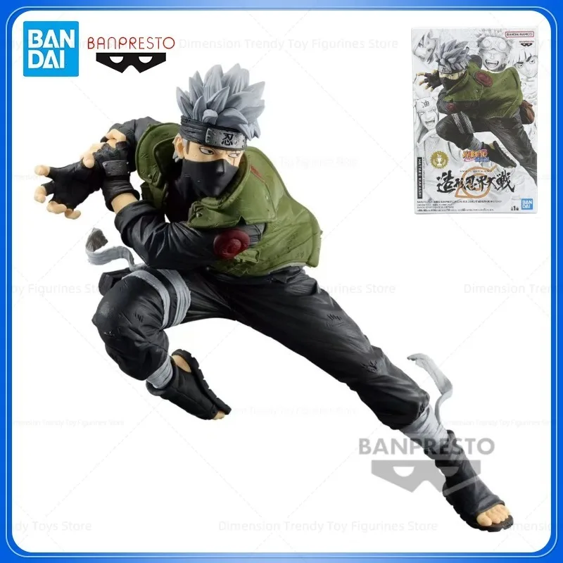 

In Stock Bandai Banpresto Naruto Shippuden Anime Figurines BFC Kakashi PVC Figures 16cm Figurals Model Toys DT