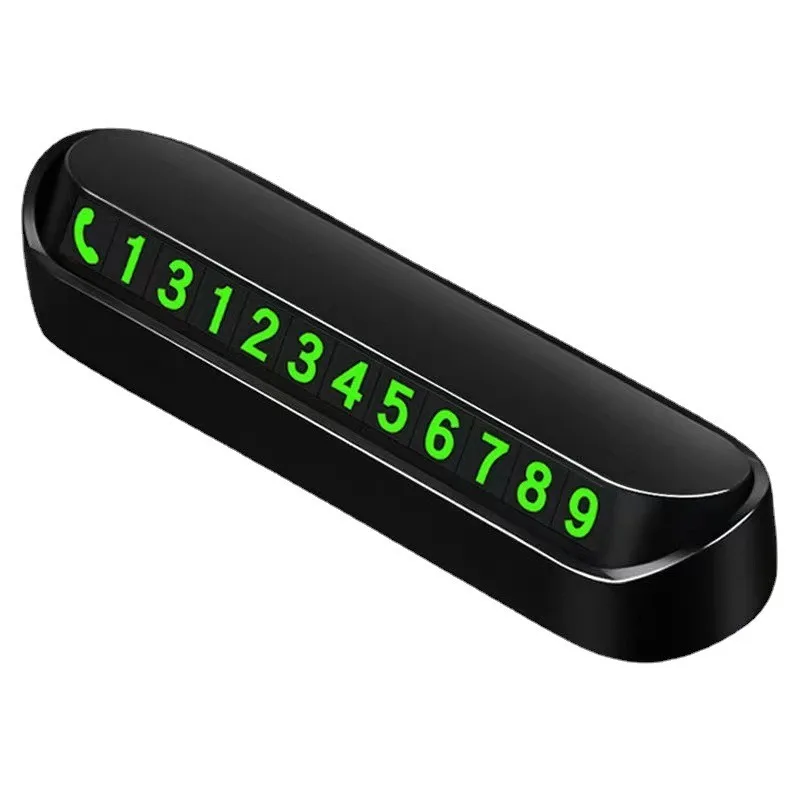 1/2pc Magnetic Flip Parking Sign Phone Number Plate Temp Display for Vehicle Car Adjustable with Magnet