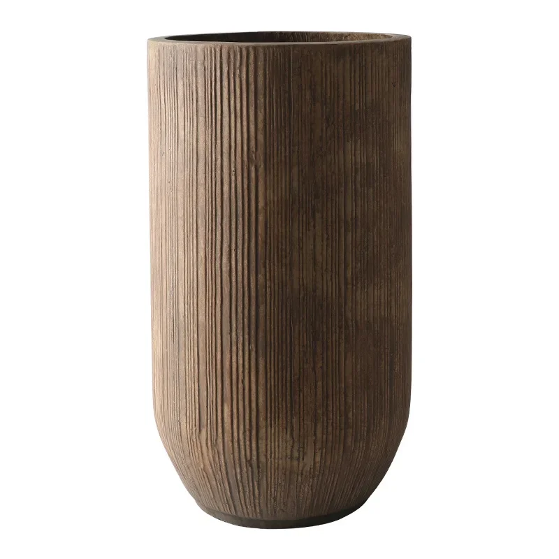 

Nordic flower pot extra large size, magnesium mud material, living room floor retro, oversized green plant planting tree high