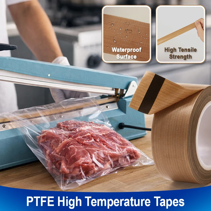 High Temperature Resistant PTFE Tape, 0.13mm/0.18mm Thick Wearproof Insulation Tape for Electrical Use & Mechanical Maintenance