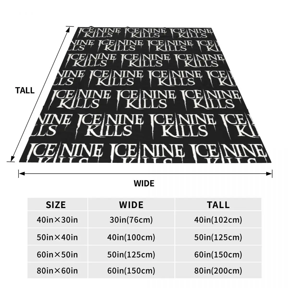 Ice Nine Kills Blankets Flannel Sofa Throw Blanket Lightweight for Home Bedroom Throws Bedspread Quilt
