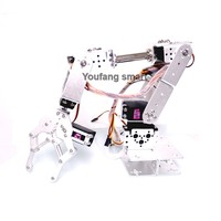 Sliver 6 DOF Robot Metal Alloy Mechanical Arm Claw MG996 for Arduino Robot DIY Kit Educational Robot Ps2 Programmable Robot Arm