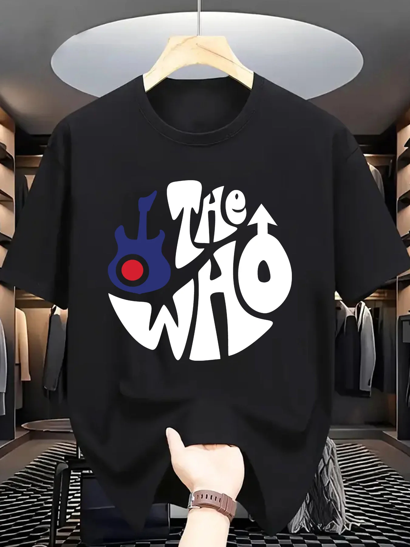 

The Who Graphic Rock Band T-Shirt 100% Cotton O-Neck Short Sleeve Summer Casual Mens T-shirt Streetwear