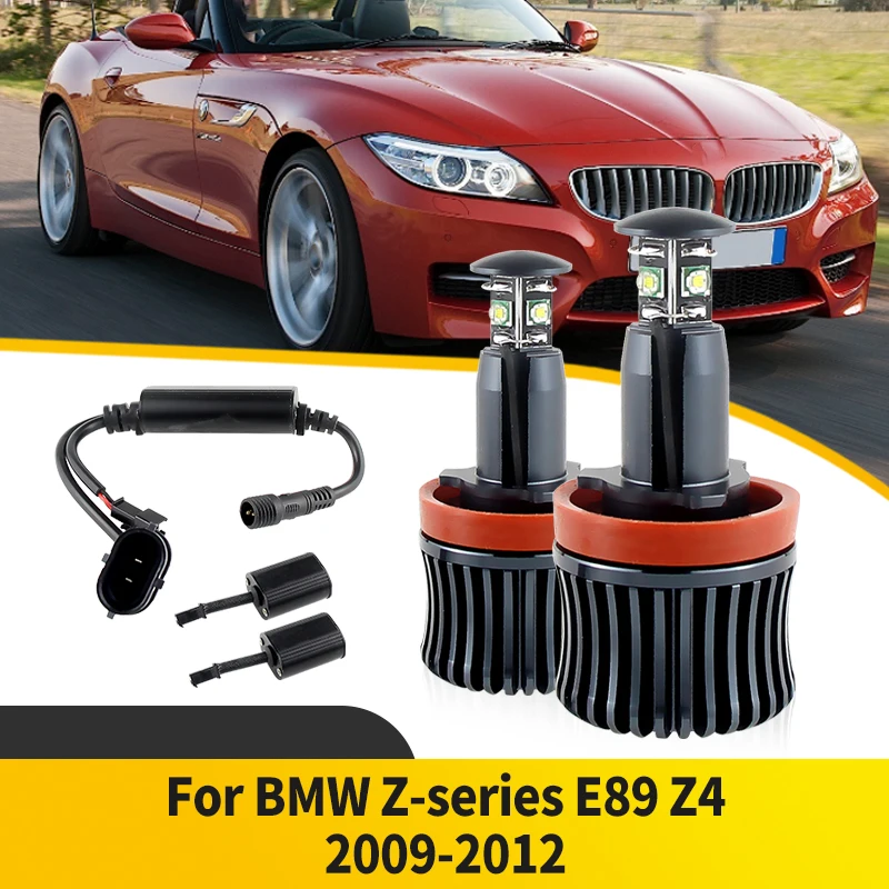

2PCS H8 20W For BMW Z-series E89 Z4 2009-2012 LED Angel Eye Halo Ring Marker Side Light LED Bulb Car Headlight OEM# 63217760782