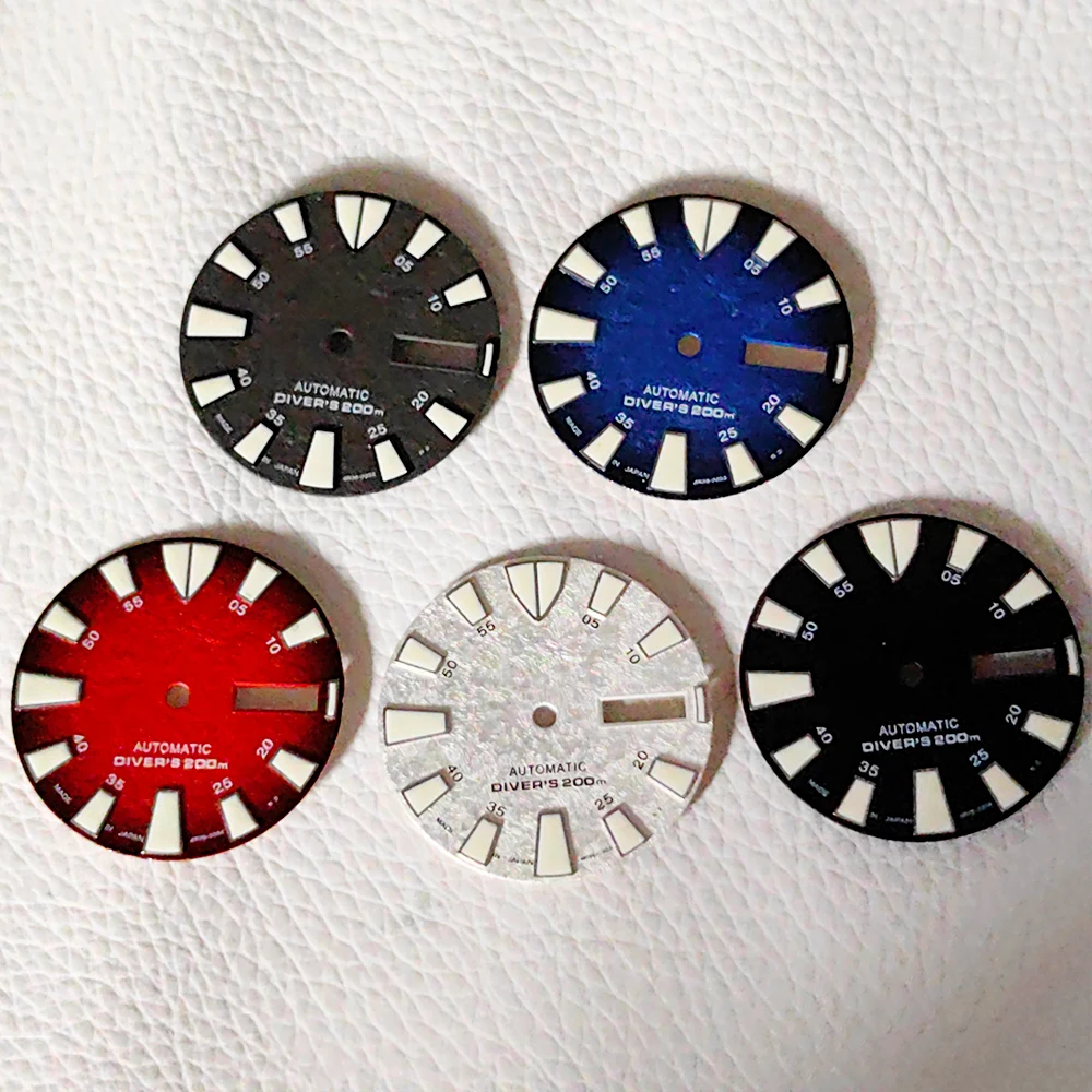 Customized Luminous Dial 28.5mm Watch Dial Fit For NH35 NH36 Movement SKX007 6105 Turtle Samurai Case Watch Face