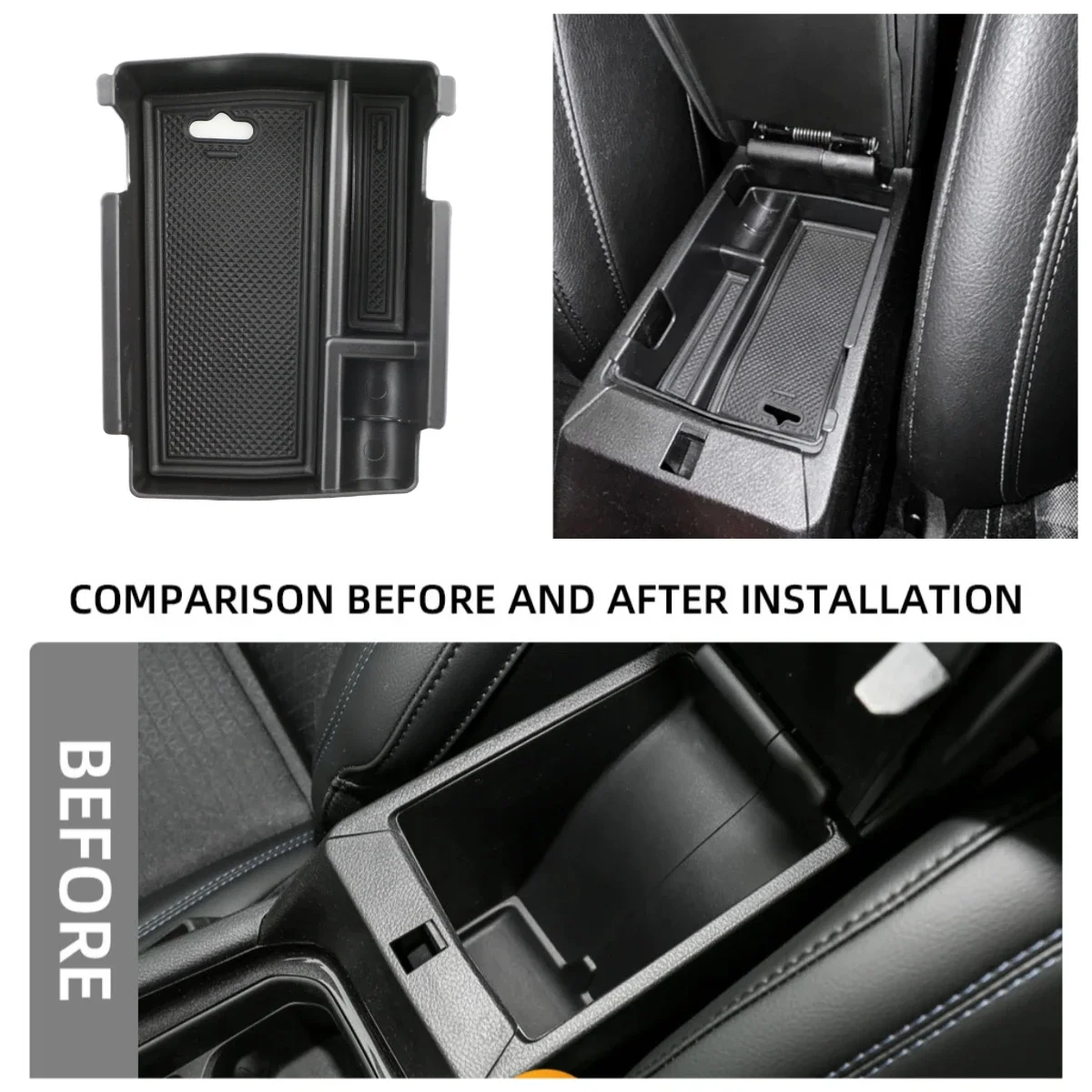 Car Central Console Armrest Storage Box Organizer Tray for Jeep Compass 2022 2023 2024 Stowing Tidying Interior Accessories ABS