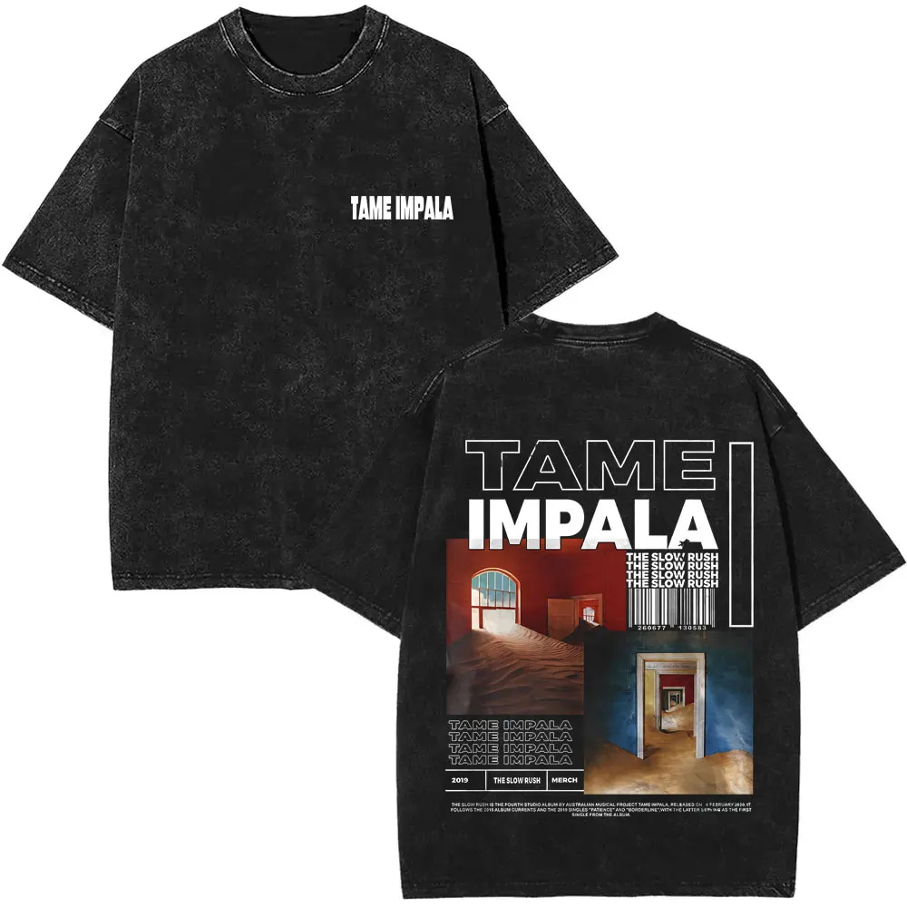 Washed Pop Rock Band Tame Impala Album Logo T Shirts TInner Speaker T-shirt Lonerism T Shirt Currents T-shirts The Slow Rush Tee