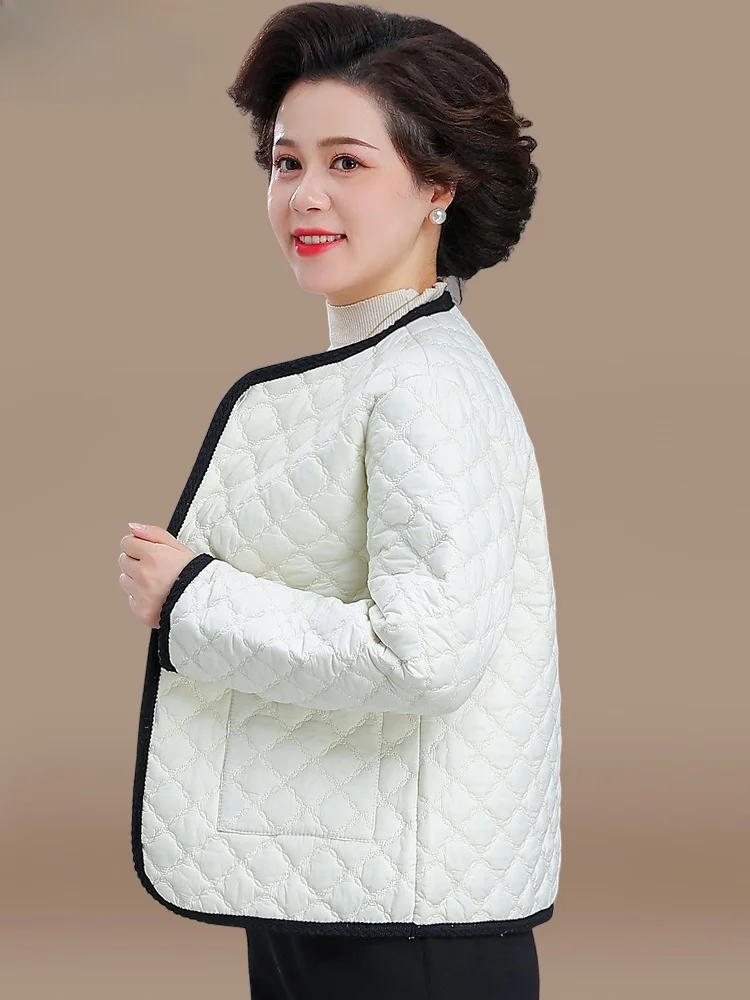 

Легкий хлопковый жакет Ele для женщин среднего возраста: осенняя модная верхняя одежда, свободный кардиган, хлопковое пальто