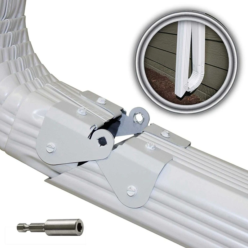 Gutter Extension Hinge Also Includes Screws Easy DIY Installation On Any Size Rectangle Or Square Downspout