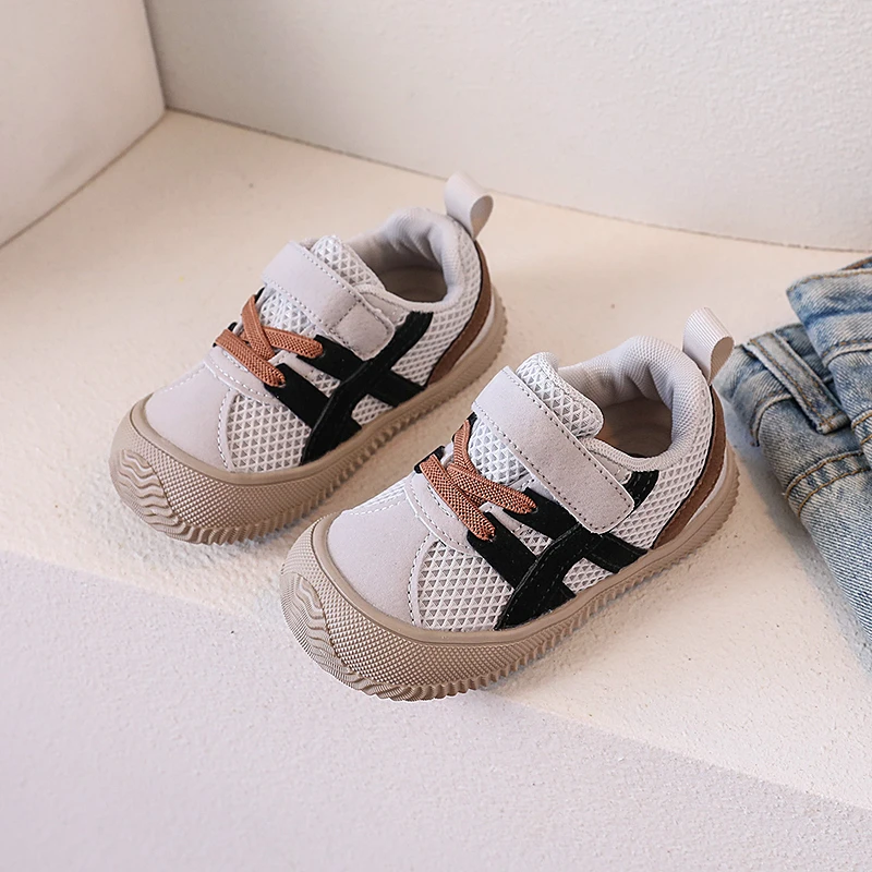 Children\'s Baby Sports Sandals Summer Mesh Boys Girls Little White Shoes Soft Non-slip Baby Sandals Kid Single Mesh Shoes