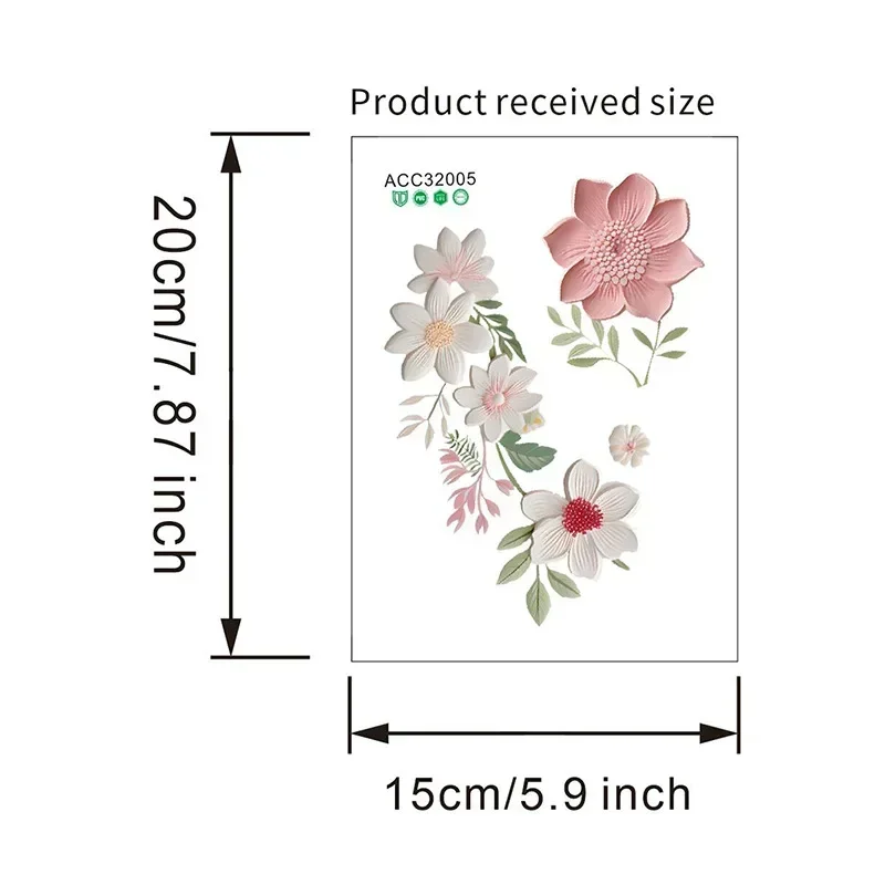 Removable PVC Switch Stickers Waterproof sticker for bedroom bathroom Living room Beautiful flowers Home Decoration Stickers