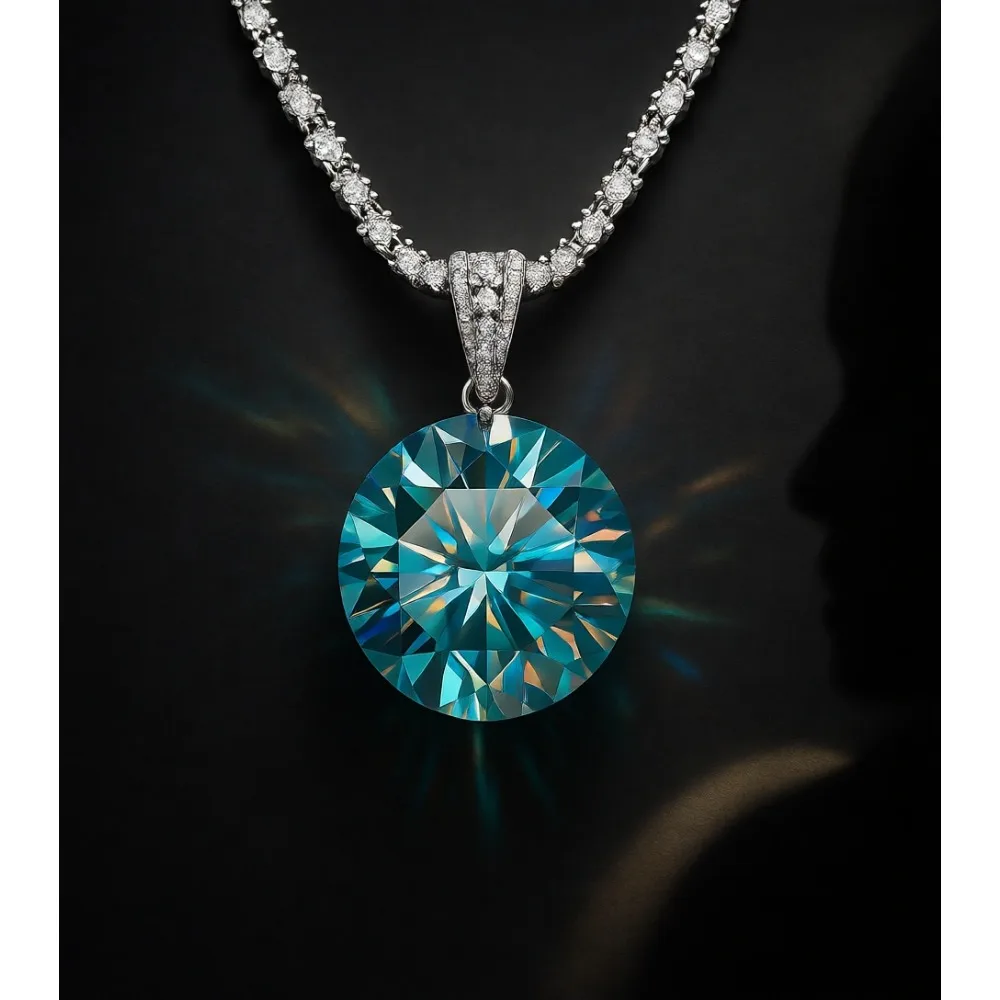 

65 мм, 1 карат, VVS1, сине-зеленый, круглый, отличной огранки, свободный драгоценный камень для изготовления ювелирных изделий