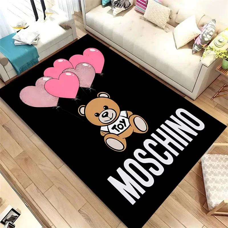 3D M-Moschinos logo Printed Carpet Living Room Bedroom Carpet non-slip Door Mat home bedroom decor outdoor rug Birthday Gift