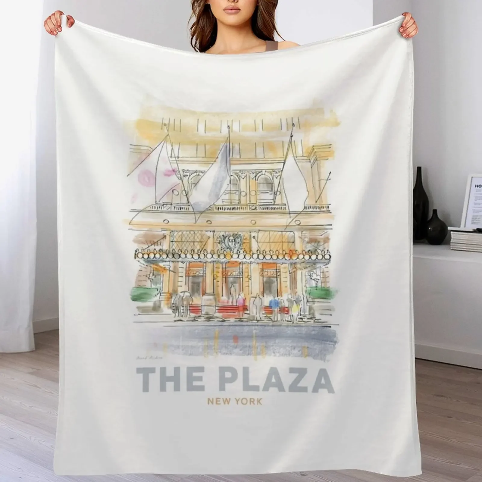 The Plaza Hotel New York Throw Blanket Thin Soft Blanket for Summer Night Sleeping