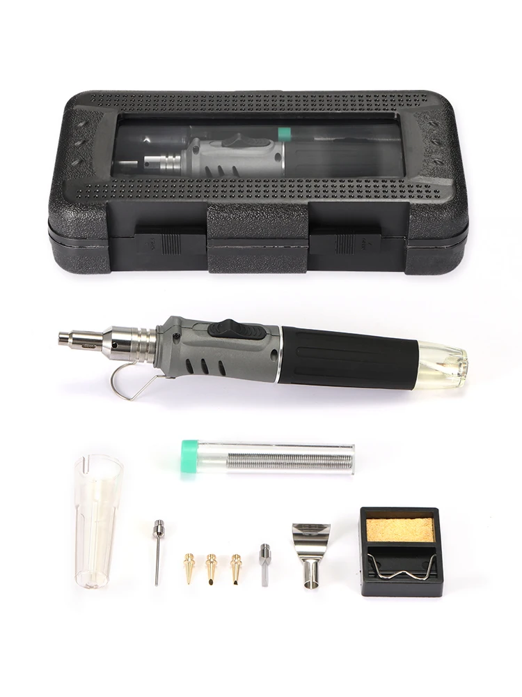 10 In 1 Gas Soldering Iron Cautin Portable Welding Tool Kits Gas Tin Welder With Welding Accessories Soldering Station Set