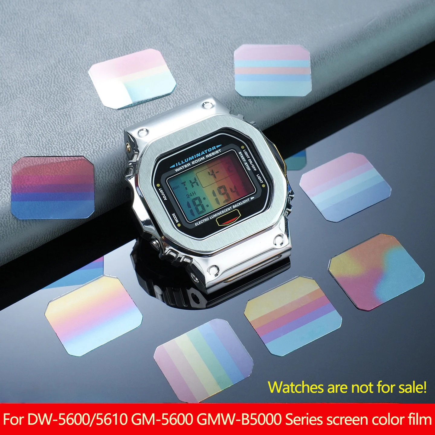 DIY display screen stickers Mod kit For Casio watch DW5600/5610 GM5600 GMW-B5000 high-definition screen colorful Stickers film