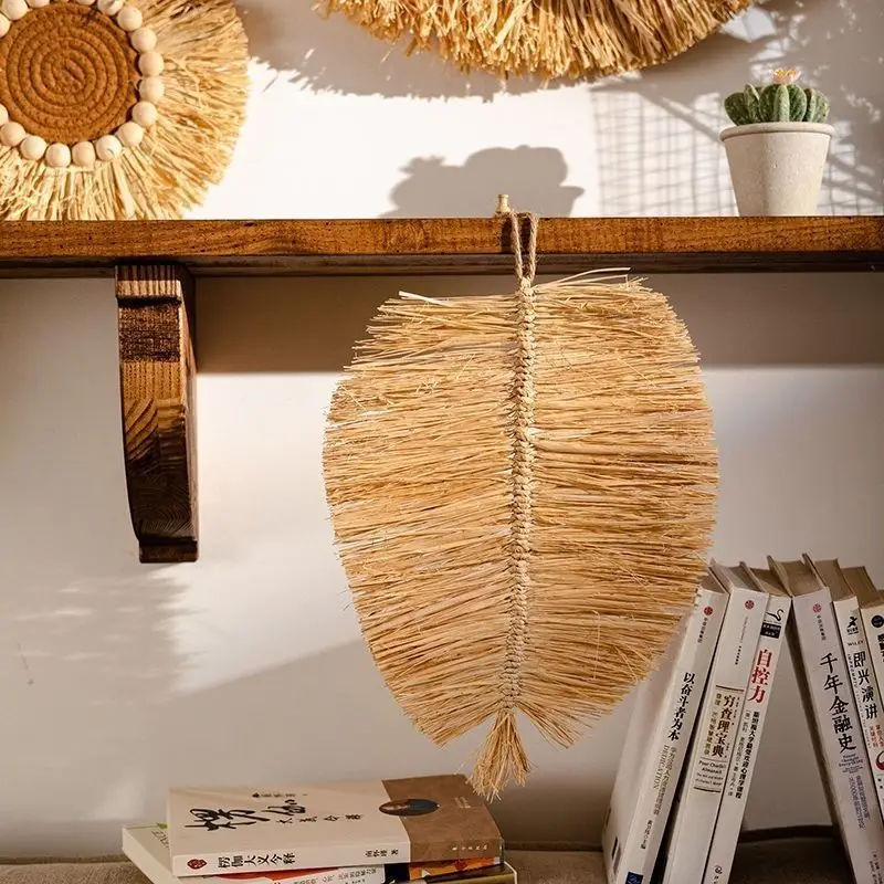 ديكور جدار لافيت منسوج على الطراز العرقي الطبيعي B & B ديكور حائط لخلفية الفندق معلق المعلقات لتزيين الحائط #4