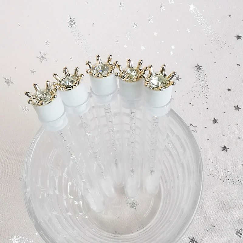 1Pc Reusable Eyelash Brush Tubes Y2k Diamond Eyebrow Brush Eyelash Wand Replaceable Dust-proof Cleaner Storage Tubes Makeup Tool