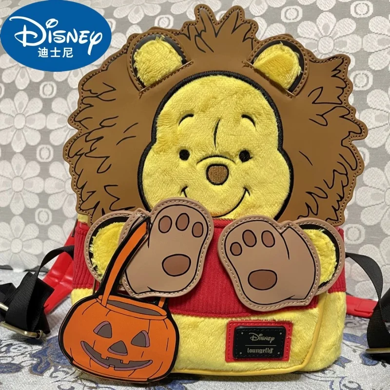 

Новый Миниатюрный Плюшевый Рюкзак Disney Винни-Пух, брендовый Модный женский рюкзак, школьная сумка с мультяшным рисунком, милая Высококачественная сумка в подарок