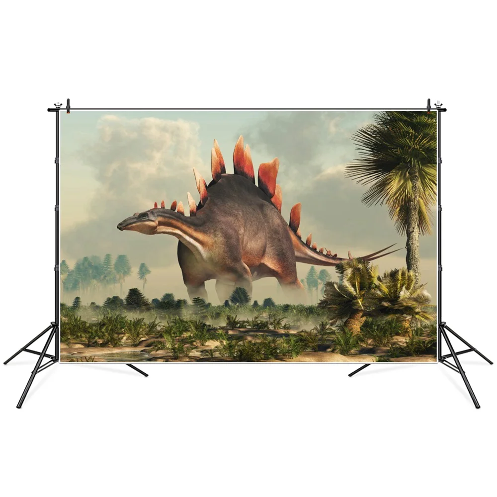 ジュラシックワールド恐竜トロピカル牧歌的な写真の背景カスタム赤ちゃんの誕生日パーティーの装飾写真の背景