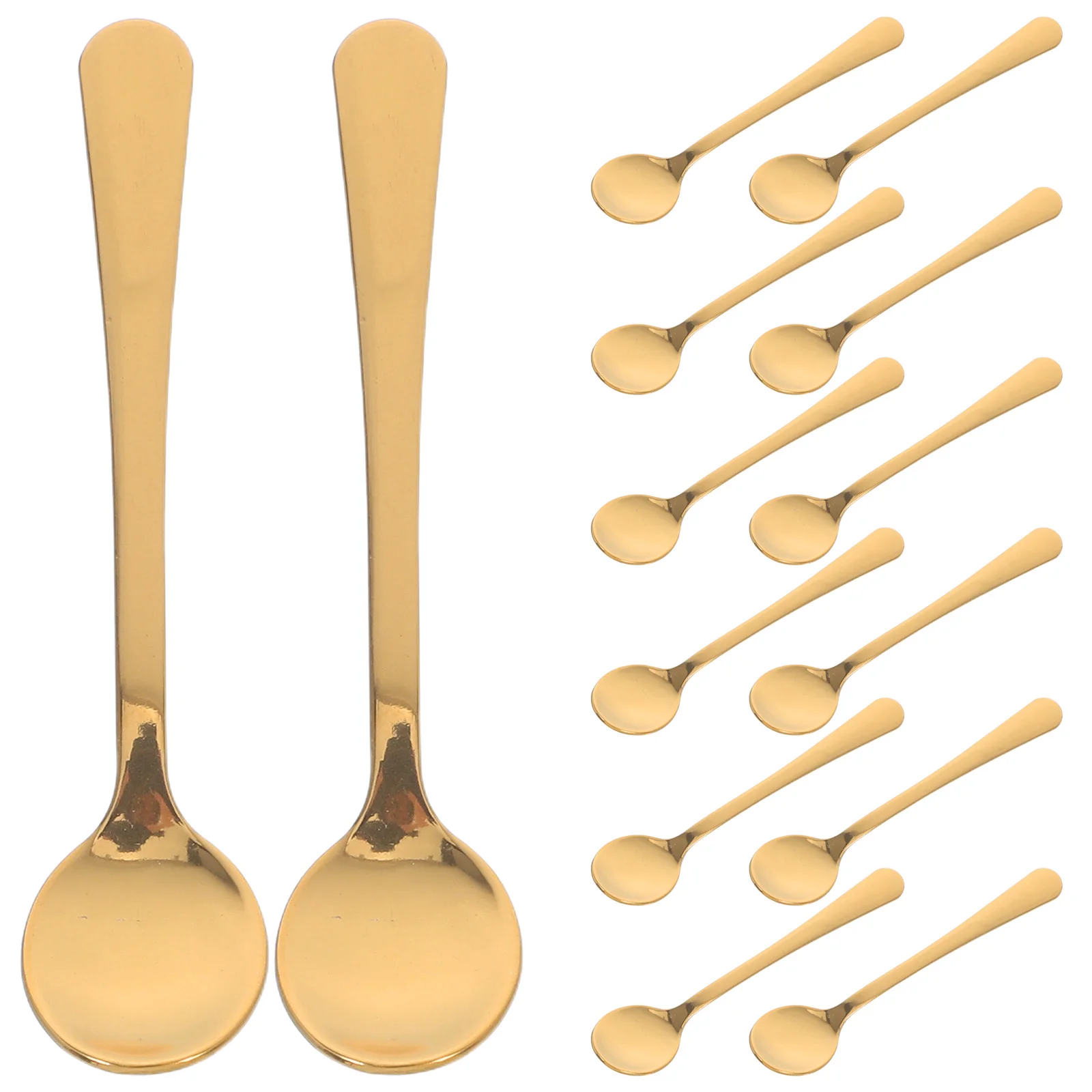 

20Pcs Mini Stainless Steel Coffee Spoons Modern Design Multipurpose Kitchen Dessert Spice Salt Condiment Coffee Stirrer Mixing