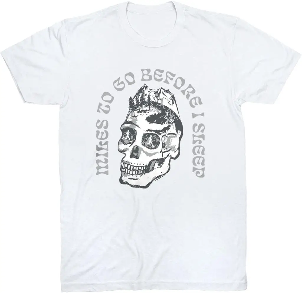 

Miles to Go Before I Sleep Skull T-Shirt | Running Tee | Adult Sizes