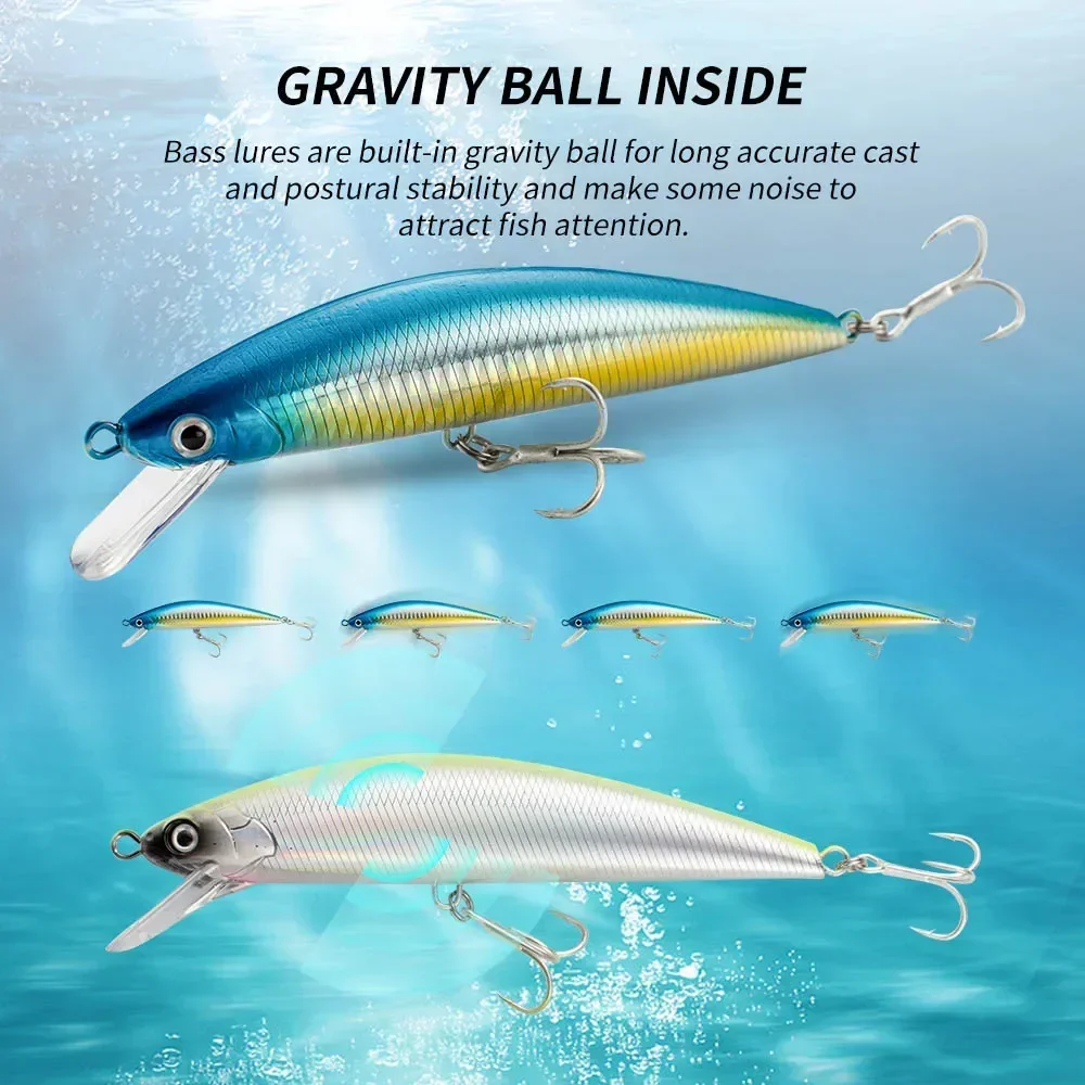 15cm 60g ABS plastic Hard Lures 130mm 40g Fishing Minnow Sinking Lures for Saltwater