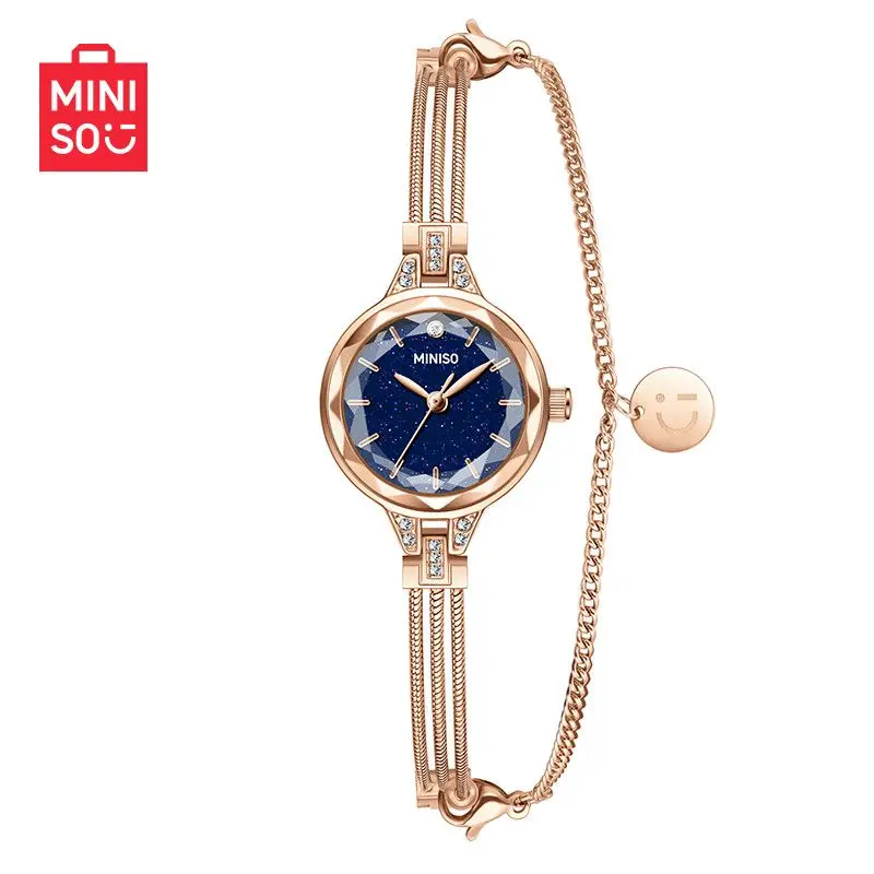 Miniso Bracelet Delicate Disc Watch, Ins Girls Quartz Watches