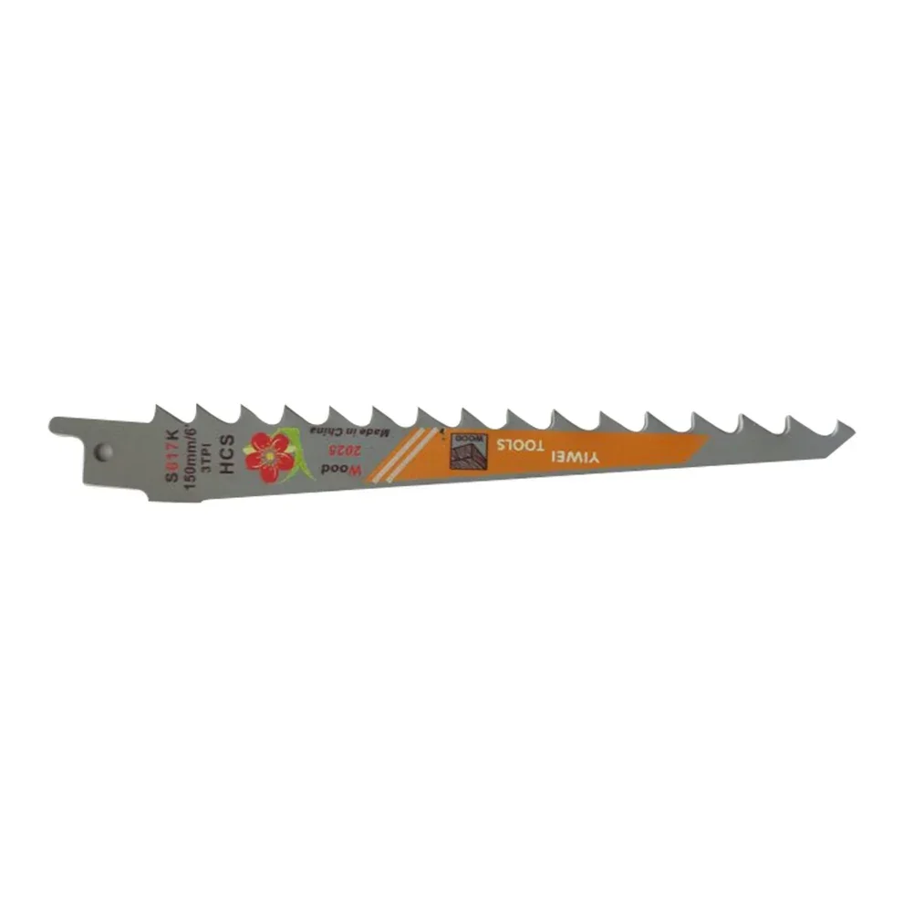 Lama per sega alternativa da 150mm 3 TPI lama per sega a sciabola in acciaio ad alto tenore di carbonio per il taglio di utensili elettrici con lama da taglio in plastica per legno