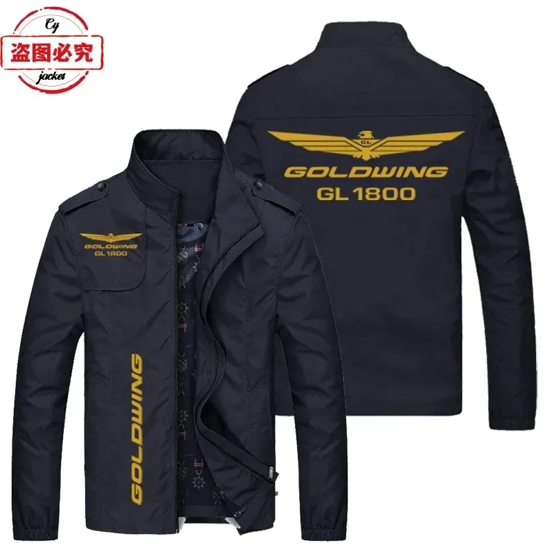 Asian Sizes Gold Wing 1800 Motorcycle Logo Racing Jacket Long Sleeve Top Tooling Men's Jacket Team Cycling Suit