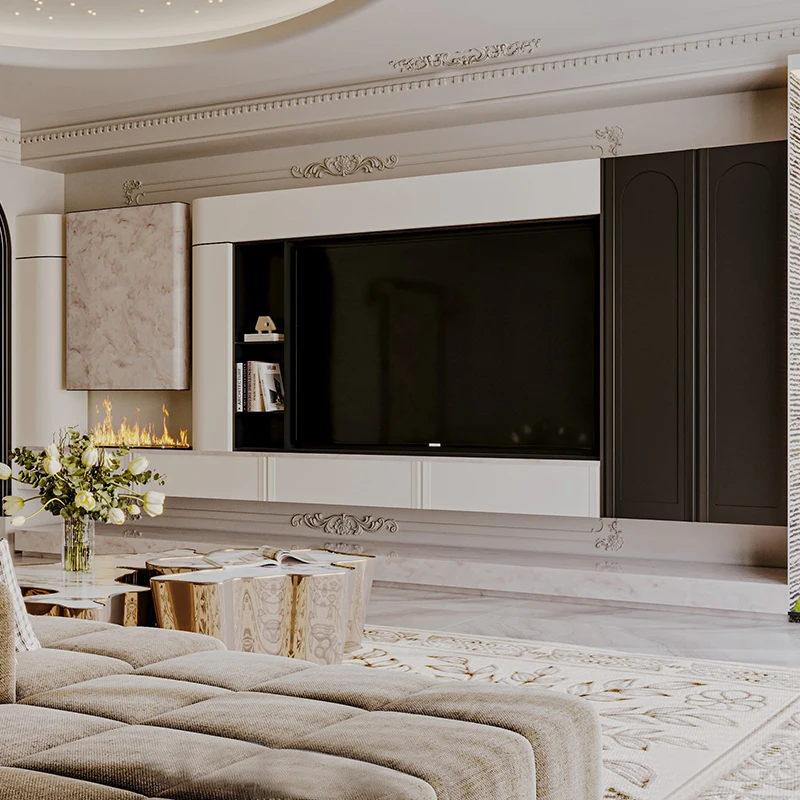 บ้านพักตากอากาศสไตล์ยุโรปสมัยใหม่ ออกแบบตกแต่งภายในระดับไฮเอนด์ พร้อมเฟอร์นิเจอร์ไม้ครบชุดสำหรับโรงแรมและอพาร์ตเมนต์