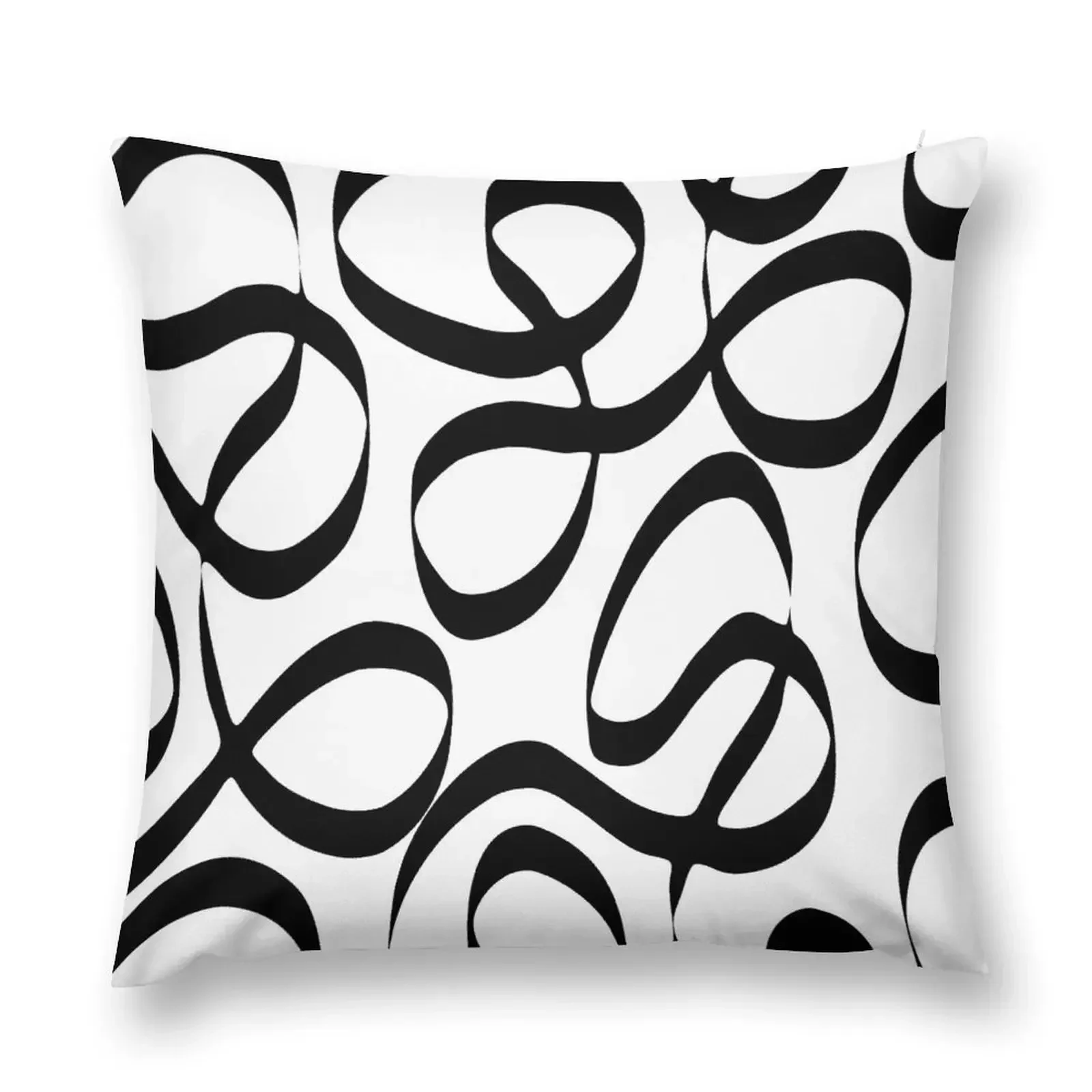 

Bold Black and White Stripe Modern Swirl Throw Pillow Cushion Cover Set christmas supplies pillow