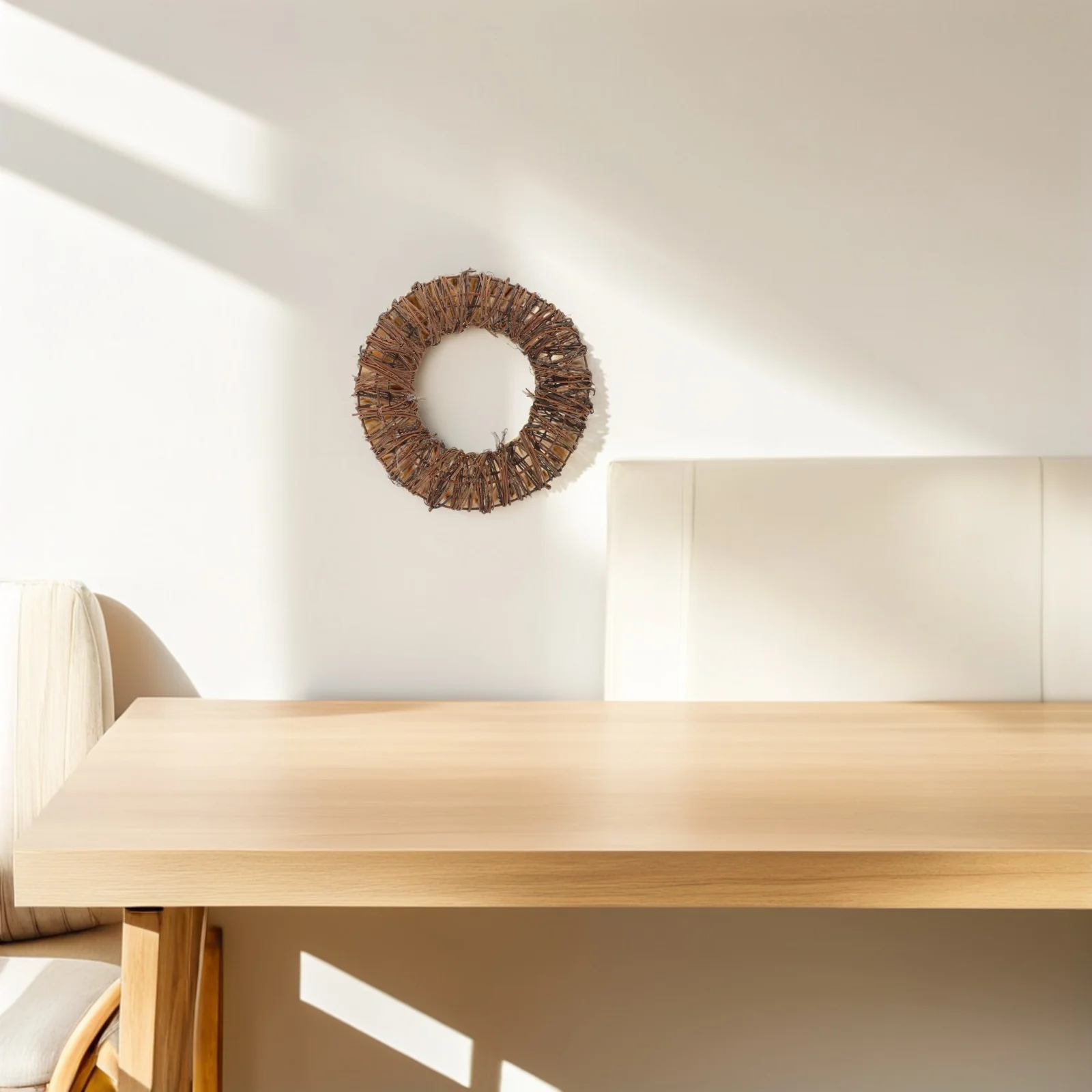 

9.4 Blank Vine Twig Hoop Natural Wreath Rings Handcrafted Rustic Door Decoration DIY Crafts Rattan Wreath Frames