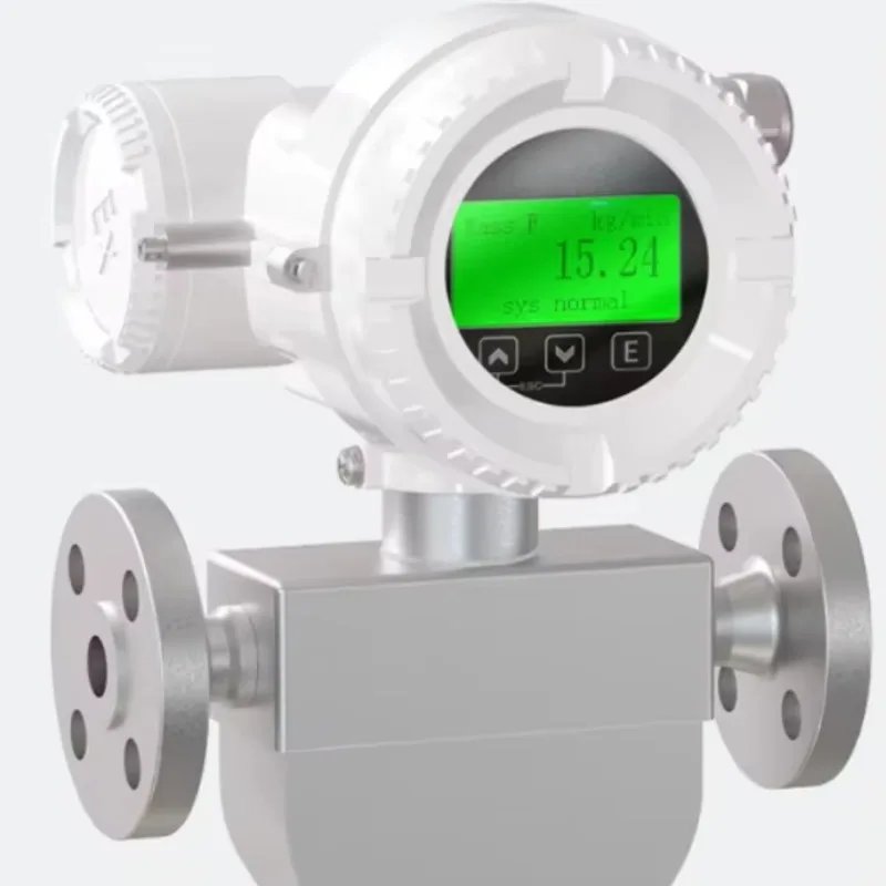 High Temperature Stainless Steel Coriolis Mass Flow Meter for Oil Water Gas Liquid Support