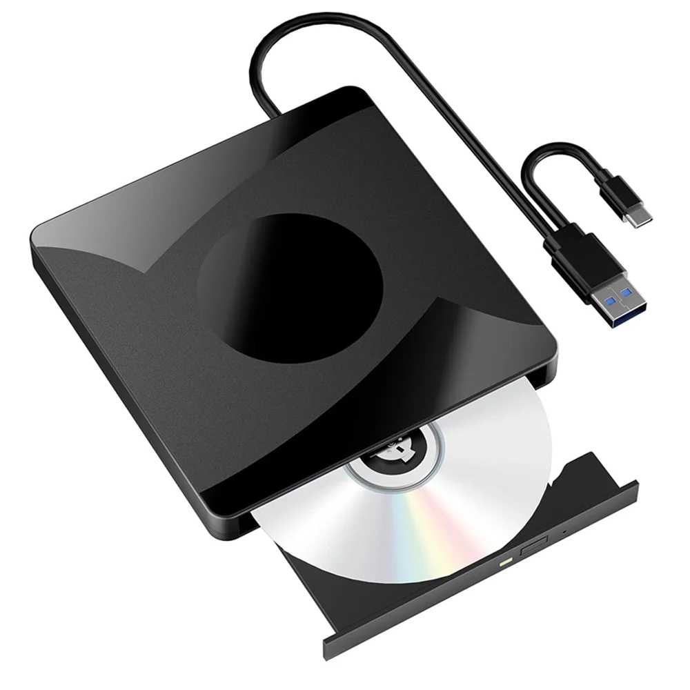 

USB3.0 External CD/DVD Drive for Laptop PC,Portable DVD Player,CD +/-RW Burner,Optical Drive for Windows10/11 Mac OS