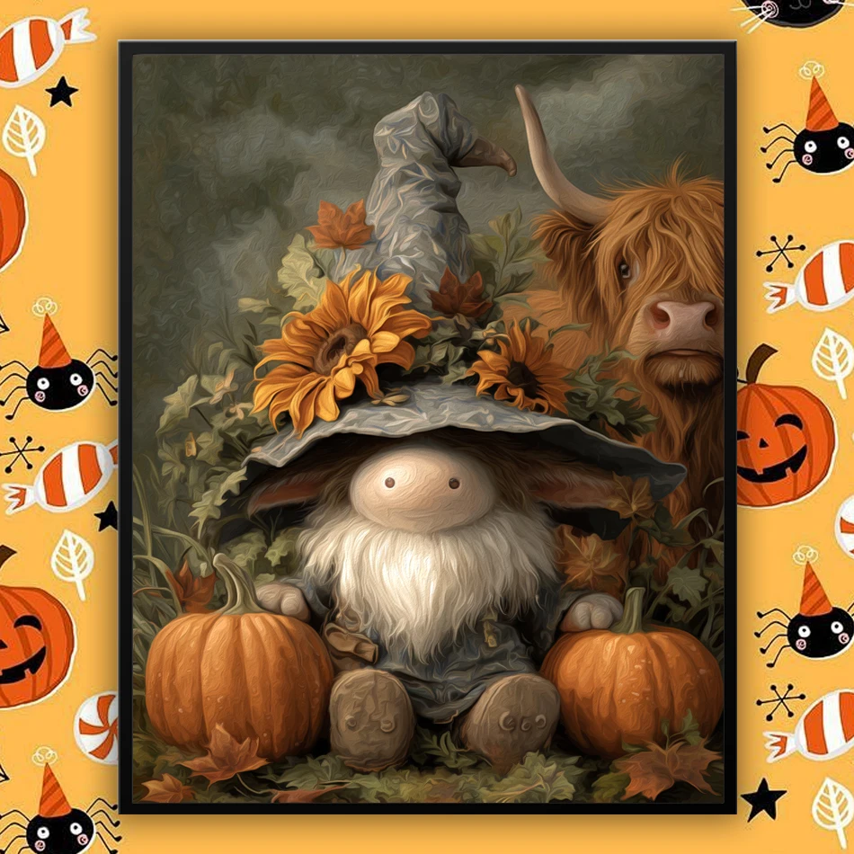 

GATYZTORY Painting Paints By Numbers Acrylic Paints Handpainted Cartoon Character Halloween Gift Handicraft Markers By Numbers