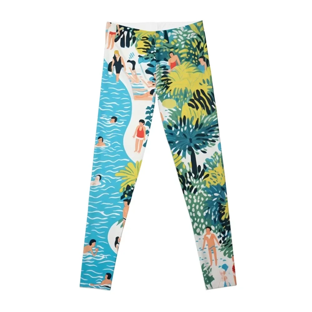 

Hidden object picture, outdoor pool Leggings Golf wear Leginsy push up Womens Leggings