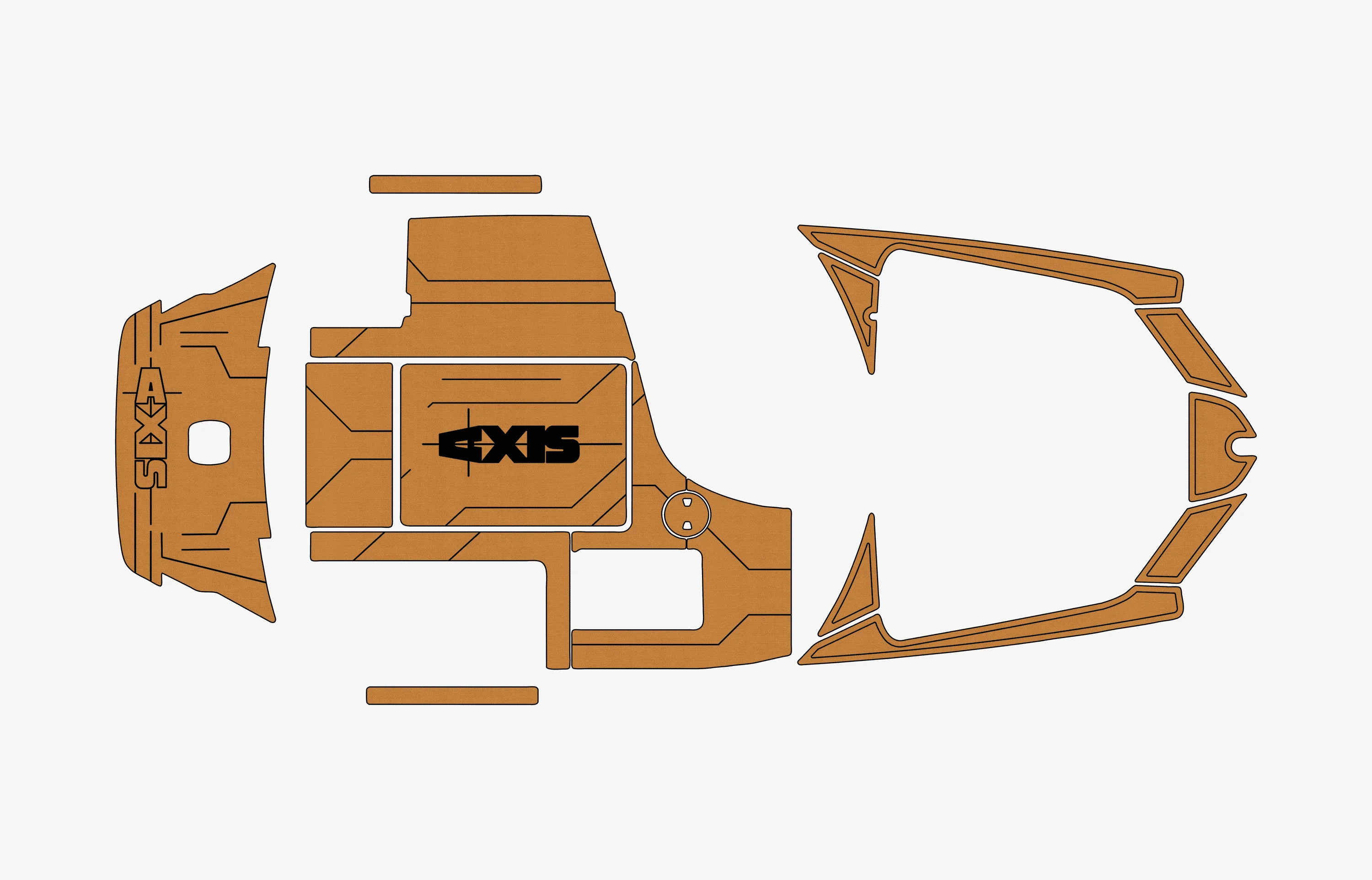 

2008-2015 AXIS A20 1/4" 6mm EVA foam Non-Slip PVC Teak Decking marine Mat seadek gatorstep carpet Marine Floor