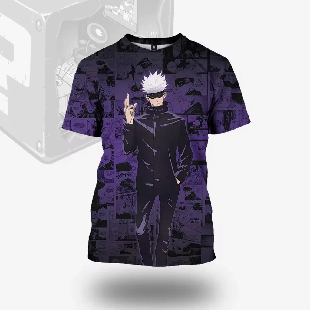 2024 Summer 3D Full Art Anime Sukuna Goju Itadori Jujutsu Kaisen Character Print Men's and Women's T-Shirt Street Casual Tops