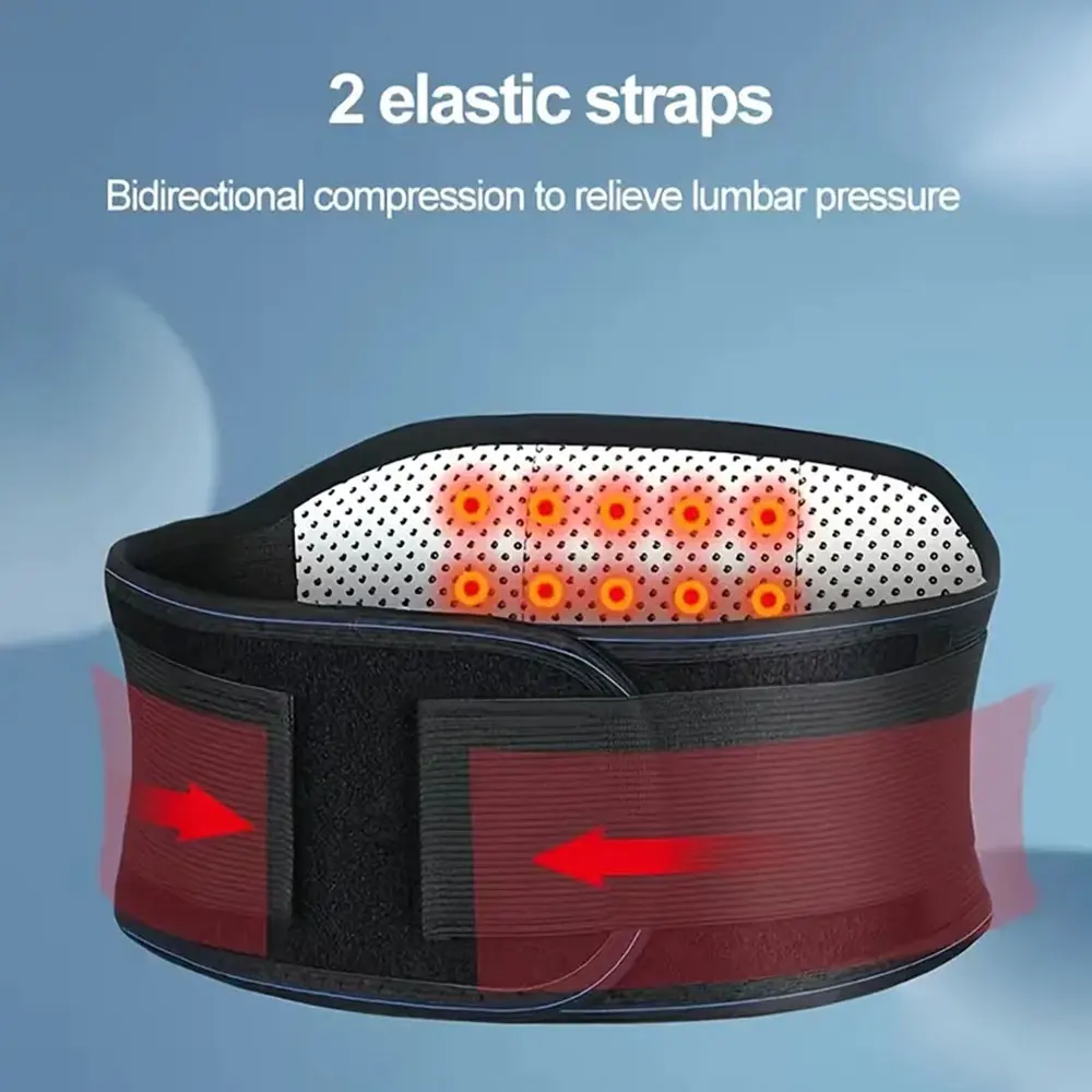 1pc Adjustable Waist Belt Brace Self Heating Magnetic Back Waist Support Belt Lumbar Brace Massage Band